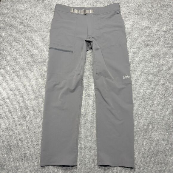 REI Co-Op Pants Mens 34x30 Gray Activator V2 Soft-Shell Pants Semi-Fitted Hiking - Picture 1 of 13
